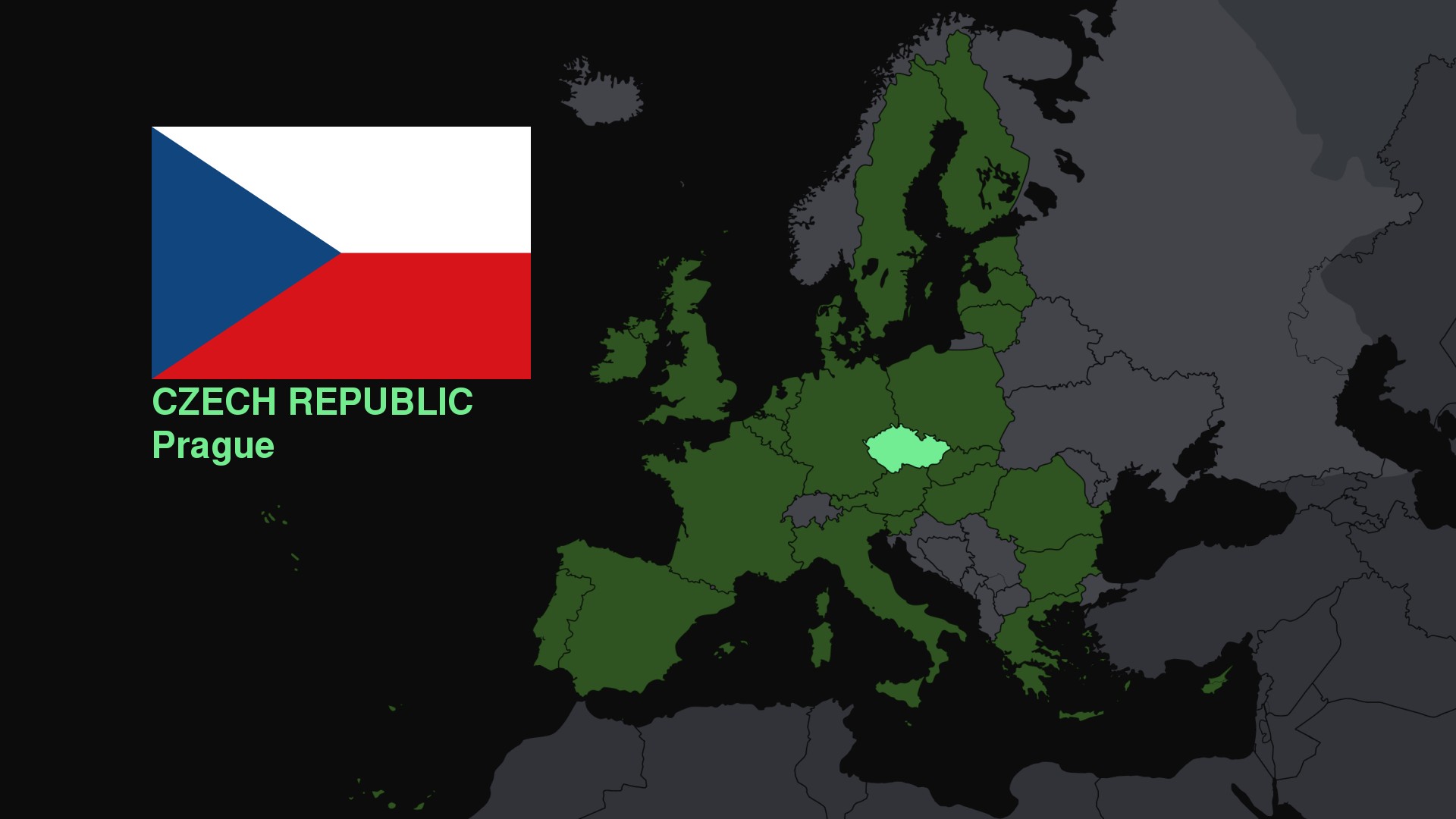 Czech Republic, Europe, Flag, Map, European Union Wallpapers HD