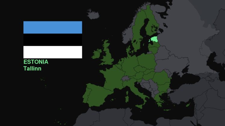 Estonia, Europe, Flag, Map HD Wallpaper Desktop Background