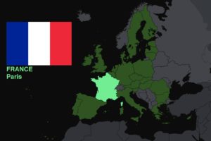 France, Europe, Map, Flag