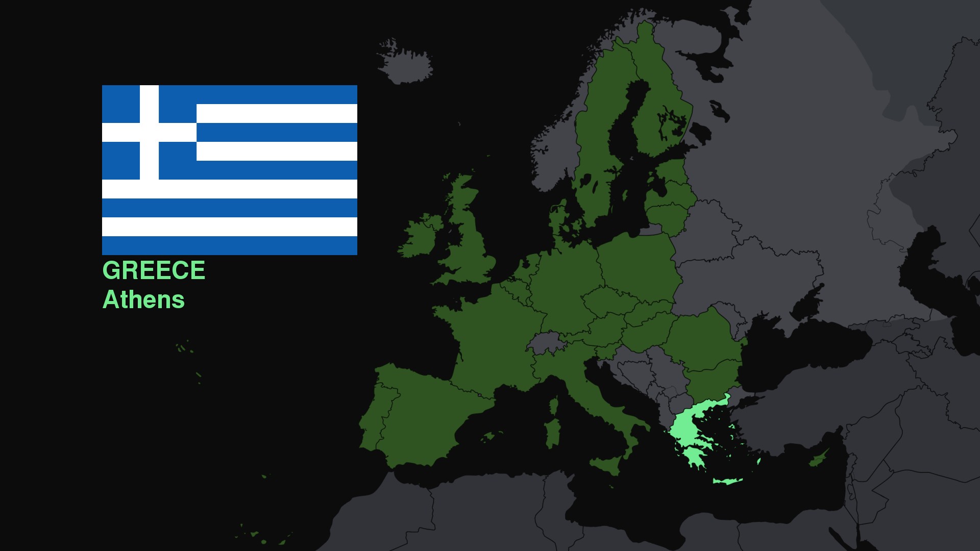 Greece, Flag, Map, Europe Wallpaper