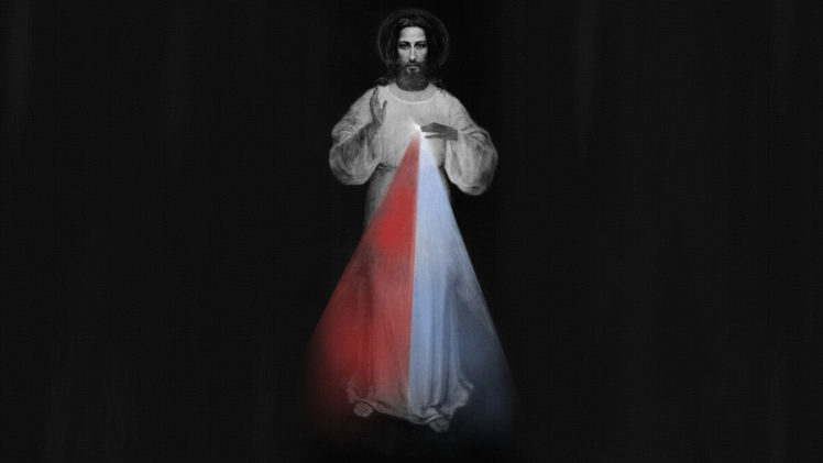 Divine Mercy, Jesus Christ, Monochrome, Painting, Religious, Christianity, Catholic HD Wallpaper Desktop Background