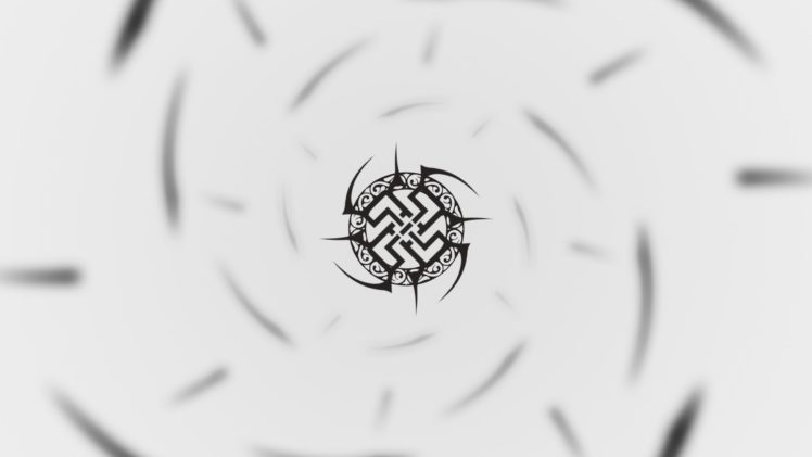 minimalism, White, Tribal, Black, Logo, Swastika HD Wallpaper Desktop Background