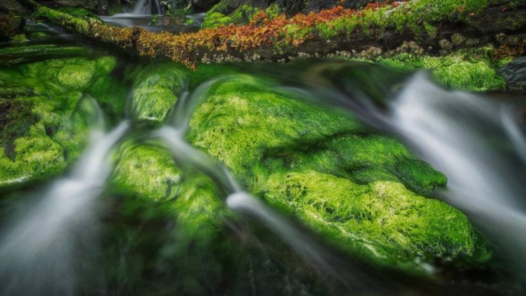 long exposure, Canada, Green, Water, Rock, Nature HD Wallpaper Desktop Background