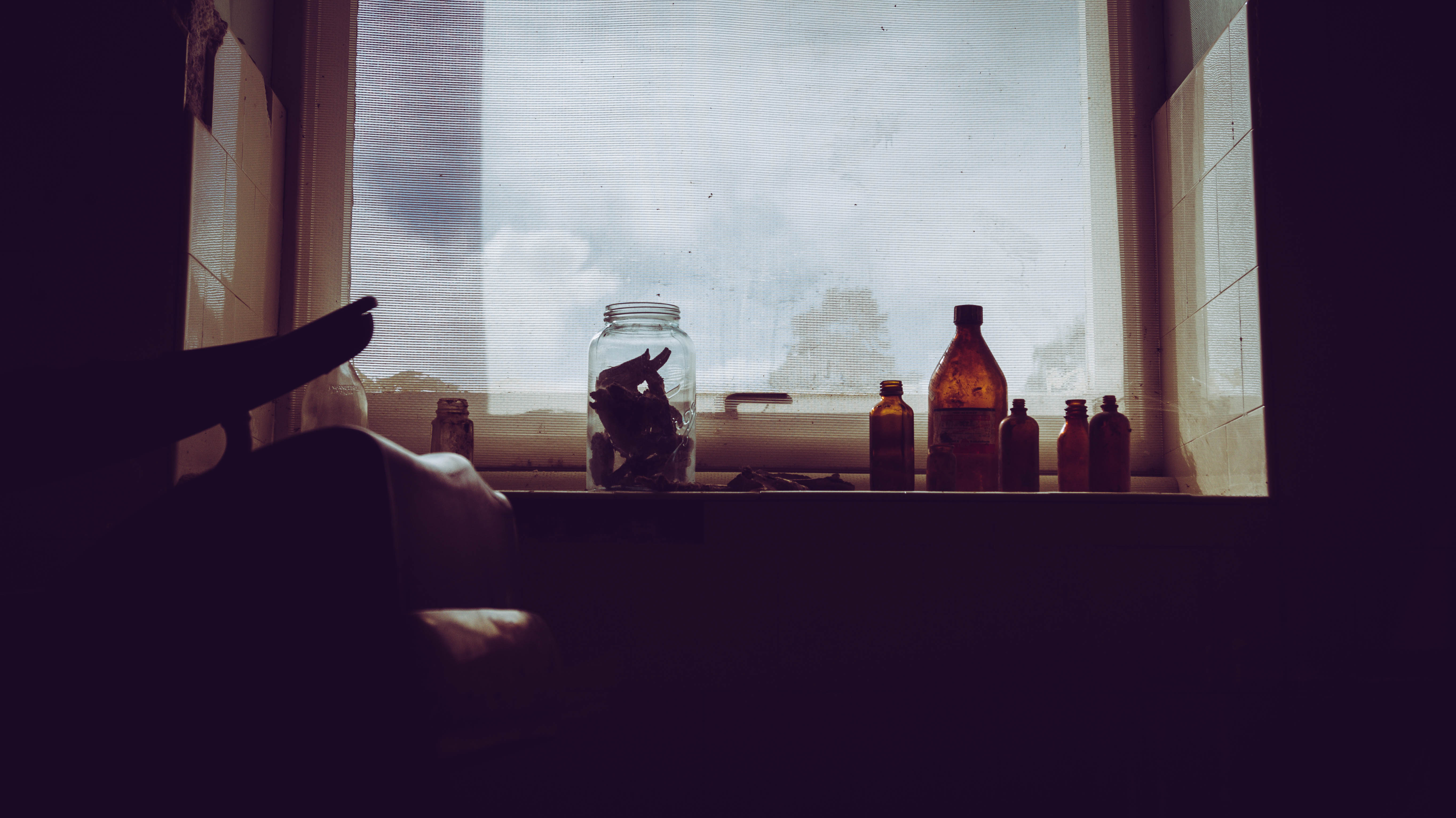 bottles, Glass jar, Window, Medicine Wallpaper