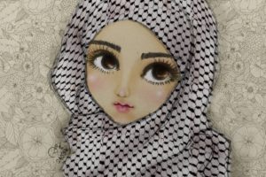 children, Eyes, Finie Ramos, Palestinian girl, Caricature, Doll, Palestine