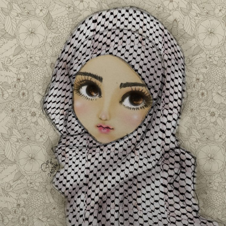 children, Eyes, Finie Ramos, Palestinian girl, Caricature, Doll, Palestine HD Wallpaper Desktop Background