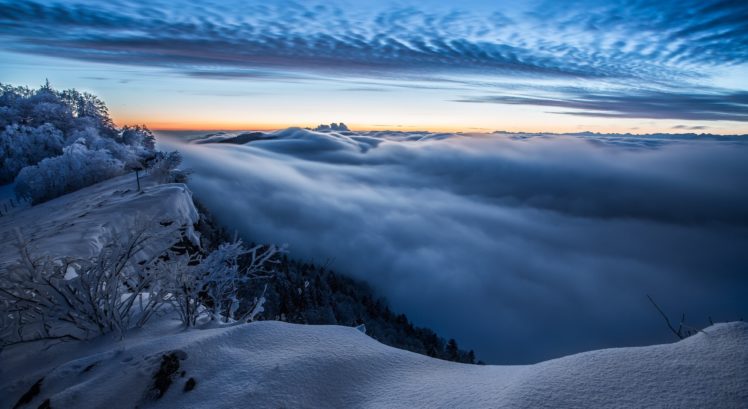 sky, Clouds, Nature, Winter HD Wallpaper Desktop Background