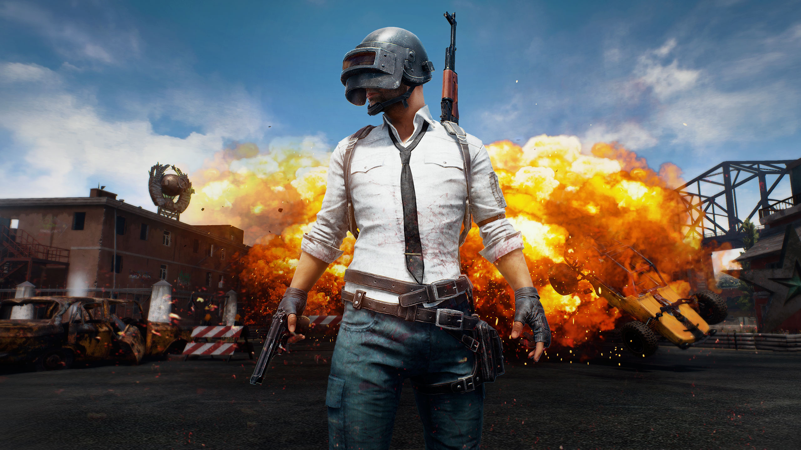 PUBG Video Games Tie Helmet Explosion Wallpapers HD Desktop