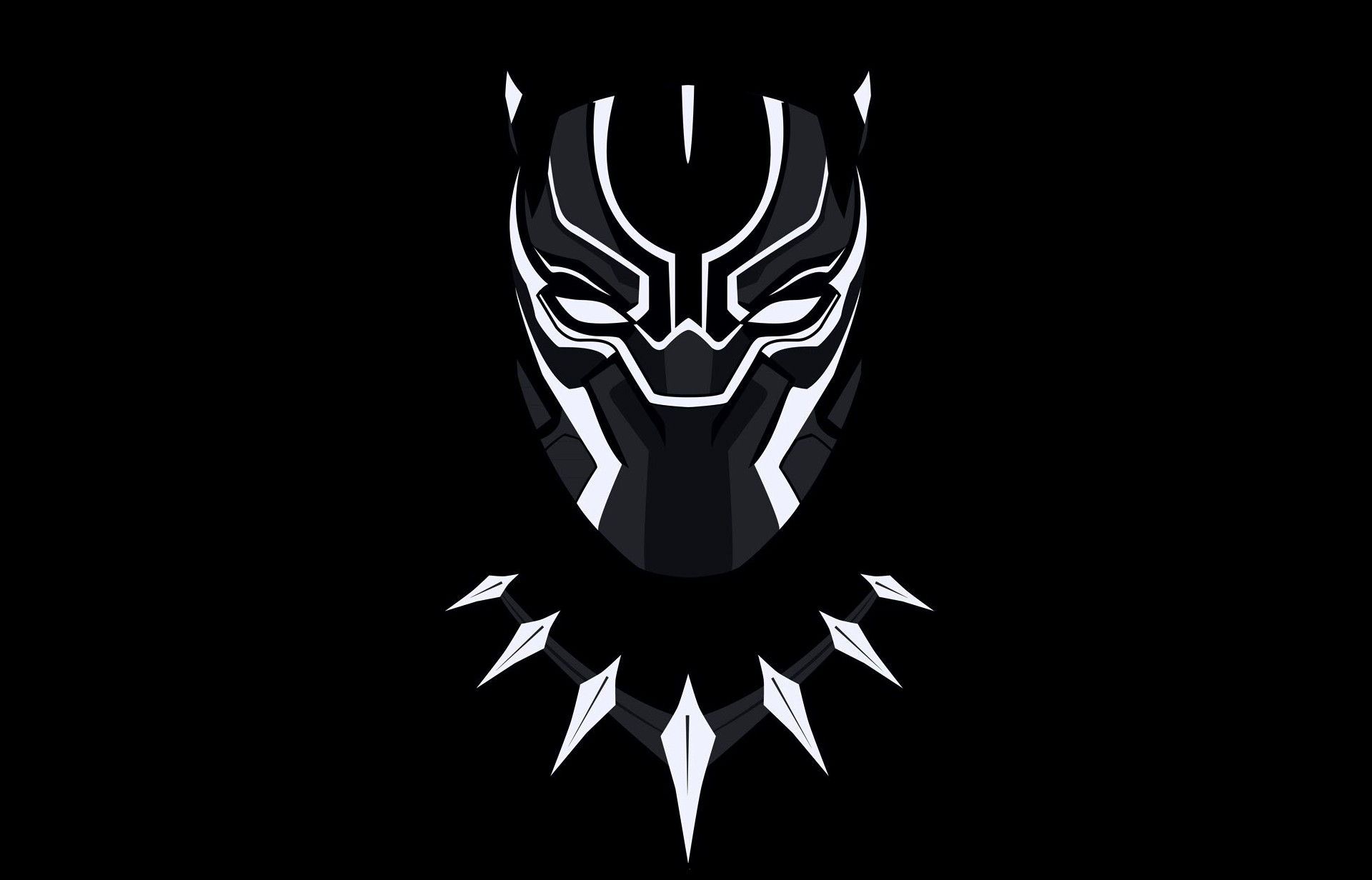 Black Panther, Black background, Minimalism, Marvel Comics, Marvel