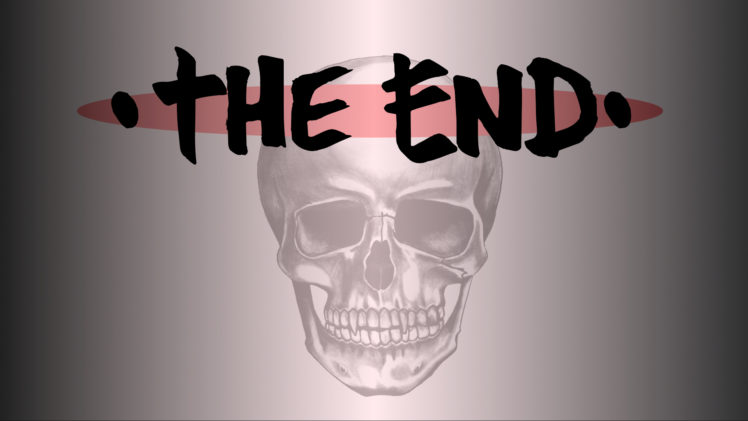 The End, Skull, Red, Faded HD Wallpaper Desktop Background