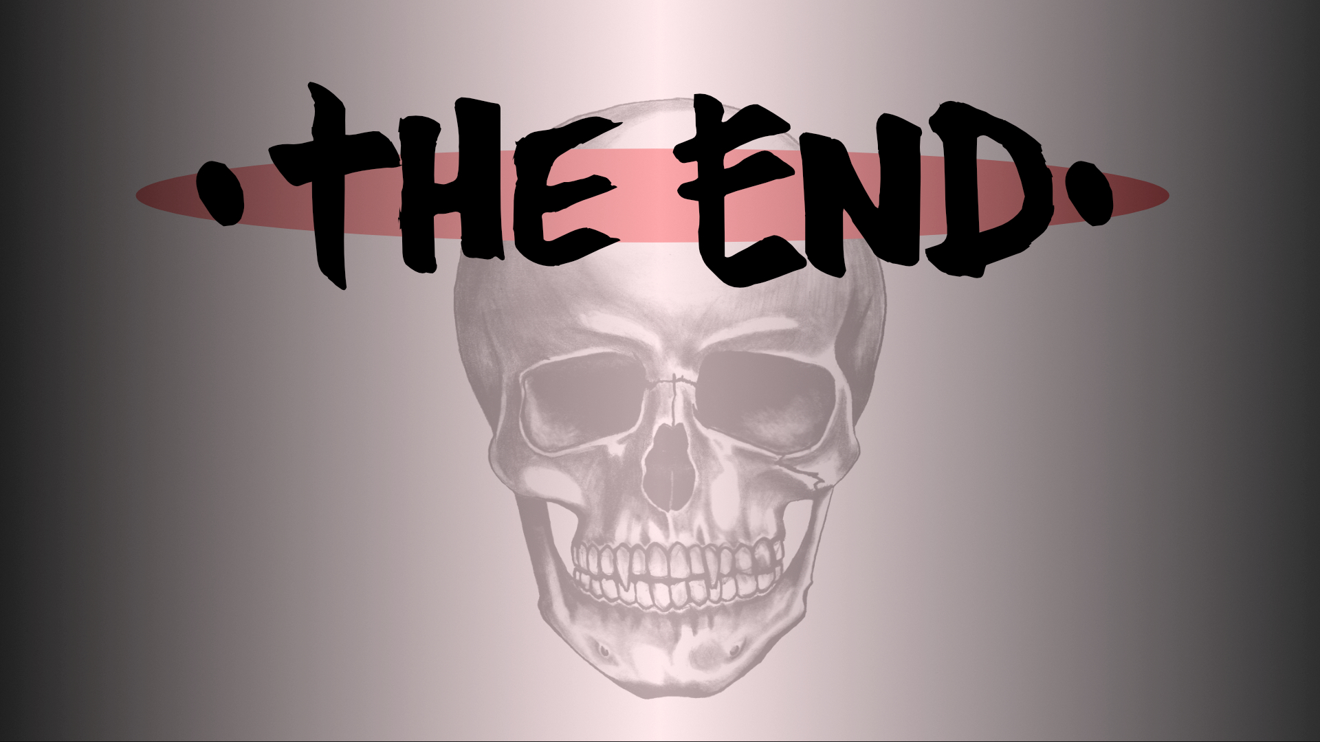 The End, Skull, Red, Faded Wallpaper