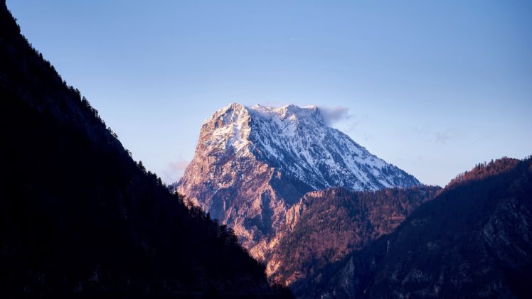 mountains, Landscape, Nature, Snow, Forest HD Wallpaper Desktop Background