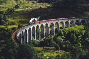 nature, Landscape, Bridge, Train