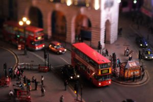 buses, Vehicle, London, Tilt shift, Doubledecker, UK