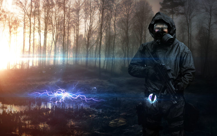 soldier, Vadim Sadovski, S.T.A.L.K.E.R., S.T.A.L.K.E.R.: Shadow of Chernobyl, S.T.A.L.K.E.R.: Call of Pripyat, Gamer, Weapon, Apocalyptic, Forest HD Wallpaper Desktop Background