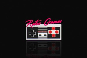 retro games, Neon, Vintage, Typography, Photoshop, Minimalism, Video games, Nintendo, Nintendo Entertainment System, Controllers