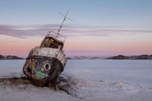 boat, Ice, Wreck, Landscape, Vehicle