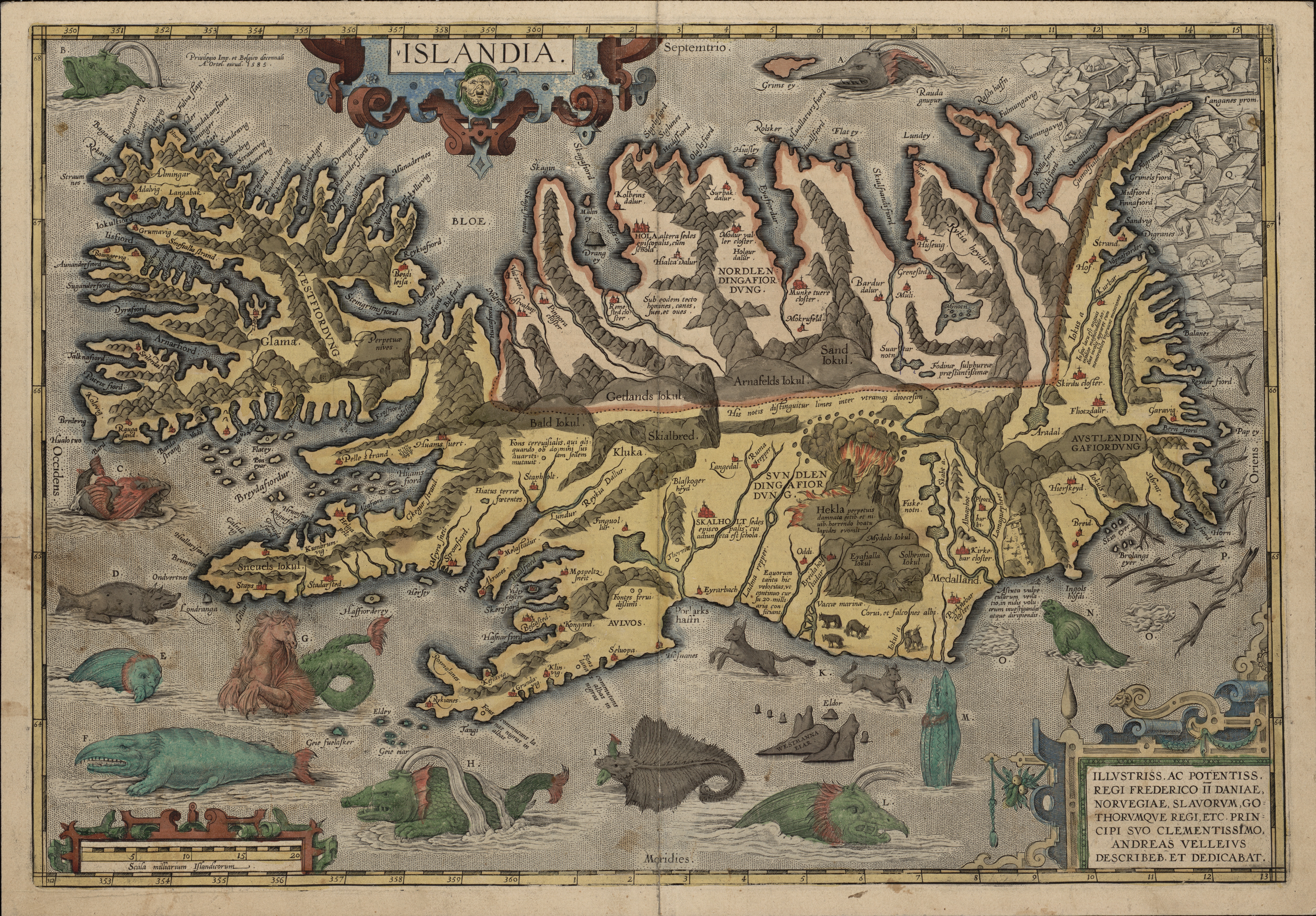 map, Iceland, Cartography, Renaissance Wallpaper
