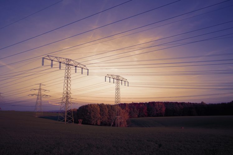 power lines, Sky, Landscape HD Wallpaper Desktop Background