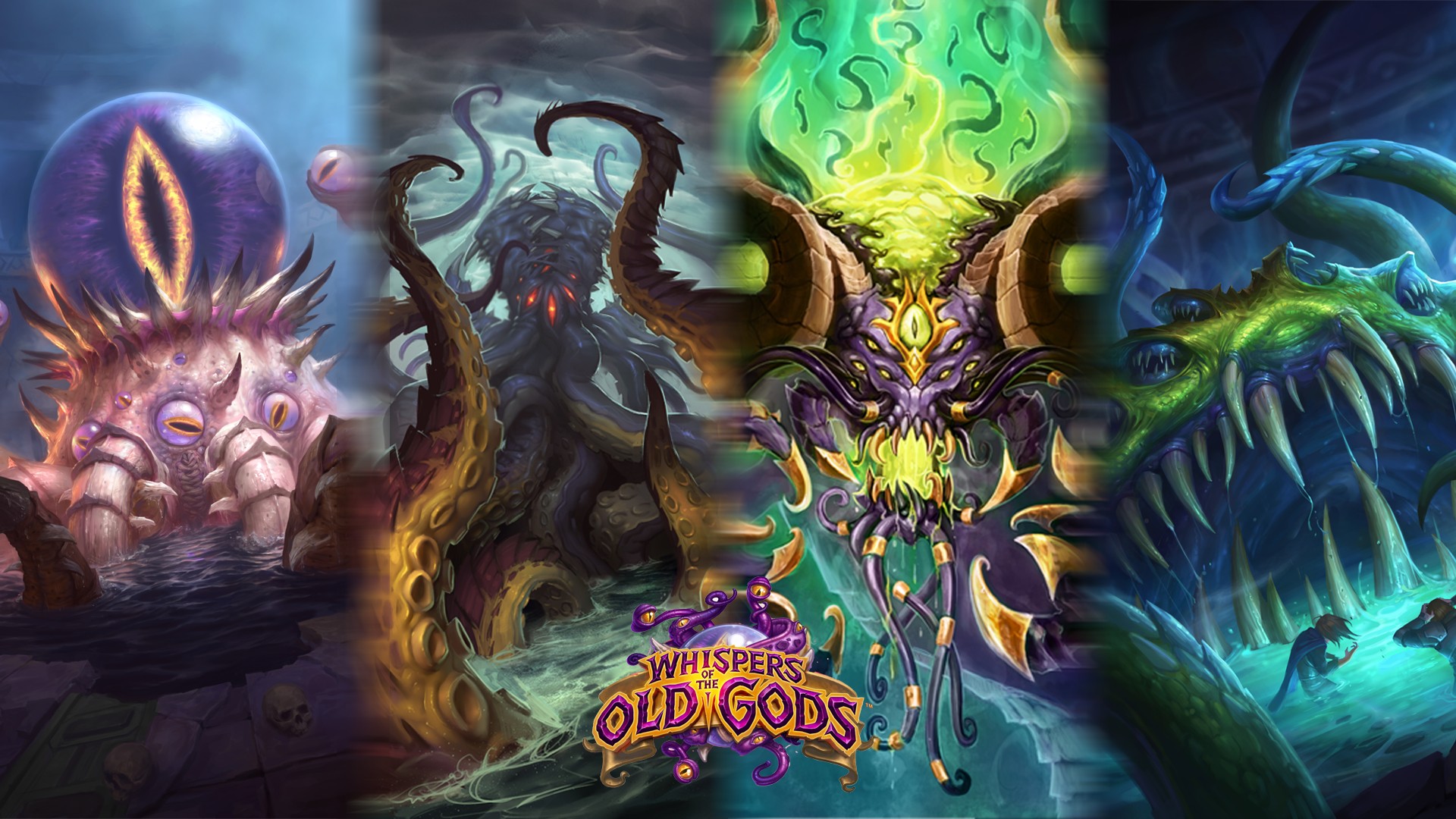 Warcraft, Whispers of the old gods, Hearthstone: Heroes of Warcraft, Hearthstone, CThun, Yogg Saron Wallpaper