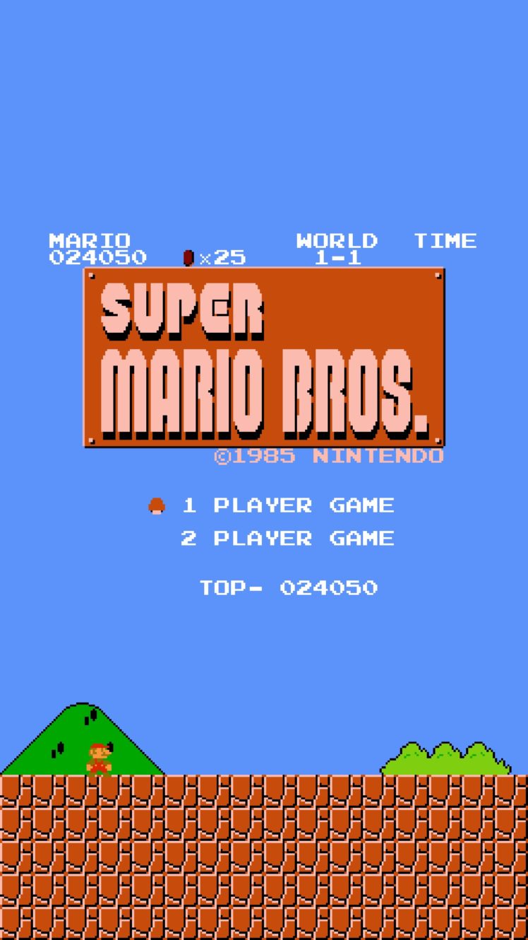 Super Mario Bros., 8 bit, Retro games, Pixels, Nintendo, Super Mario, Portrait display HD Wallpaper Desktop Background