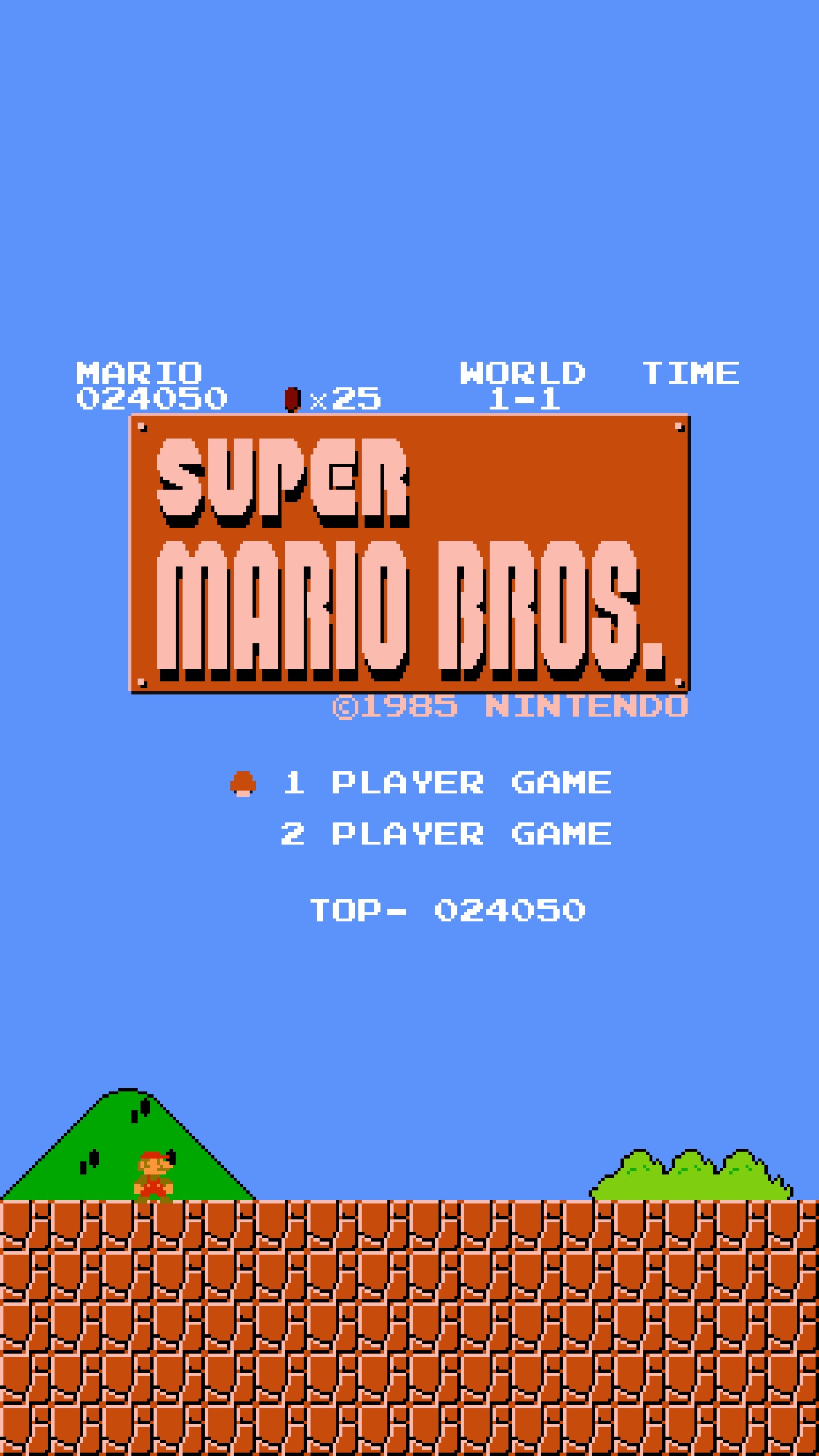 Super Mario Bros., 8 bit, Retro games, Pixels, Nintendo, Super Mario, Portrait display Wallpaper