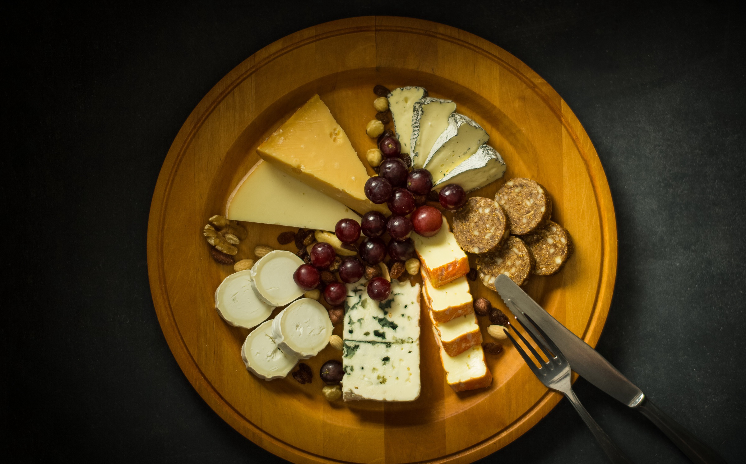 food, Grapes, Cheese Wallpaper