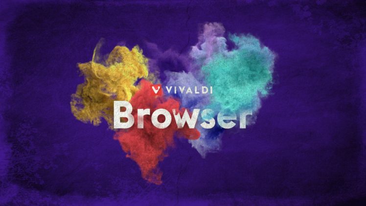 Vivaldi, Browser, Grunge, Purple background, Computer HD Wallpaper Desktop Background