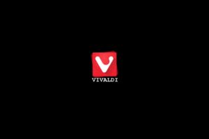 Vivaldi, Browser, Black background, Icons