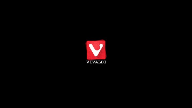 Vivaldi, Browser, Black background, Icons HD Wallpaper Desktop Background