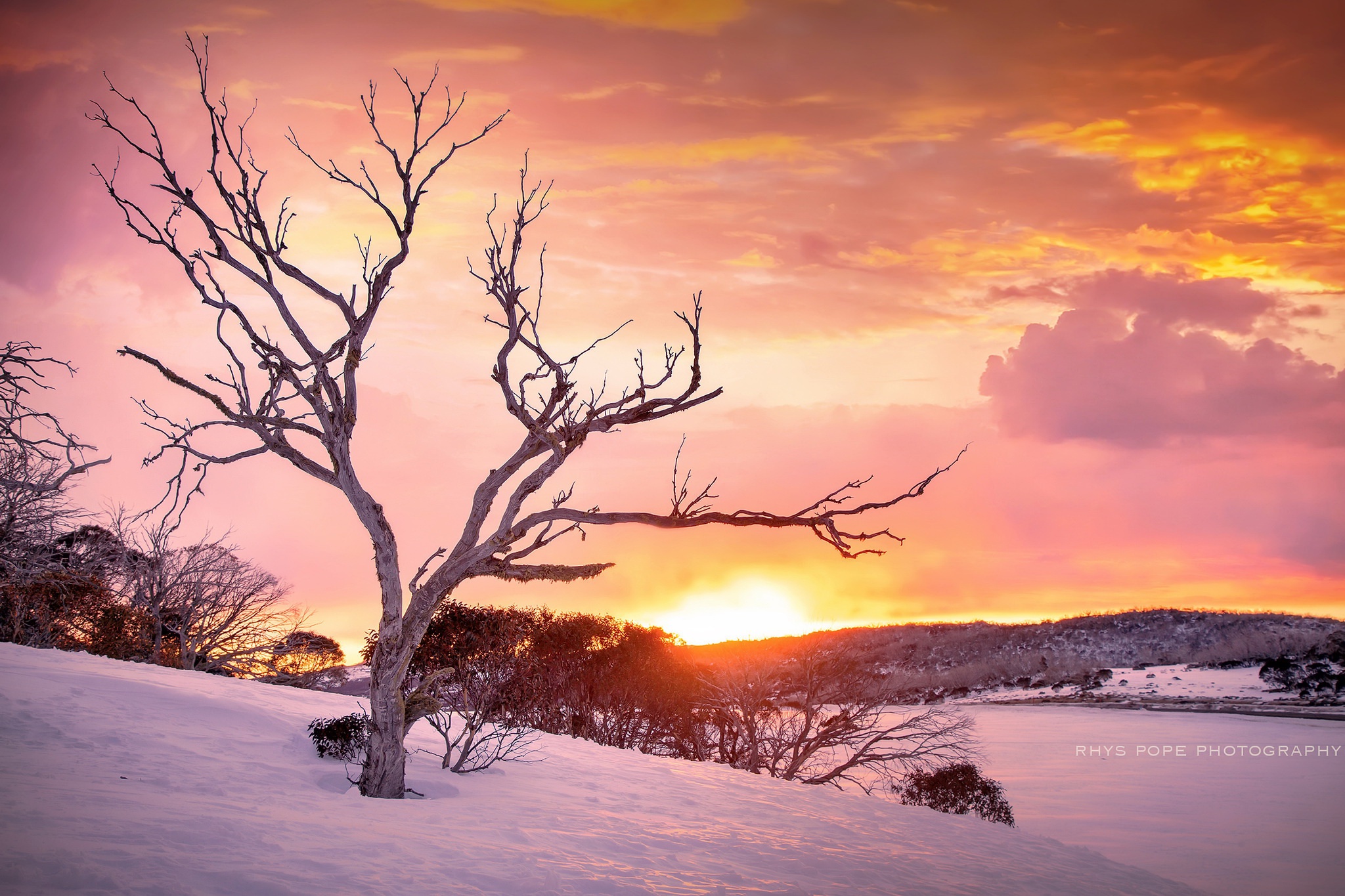 sky, Sunlight, Winter, Nature, Snow, Colorful, Landscape Wallpaper