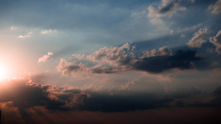 sunset, Sky, Sun, Clouds, Peacefull HD Wallpaper Desktop Background