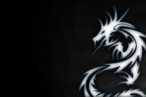 dragon, Black, Digital art
