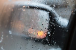 car, Mirror, Rain, Water