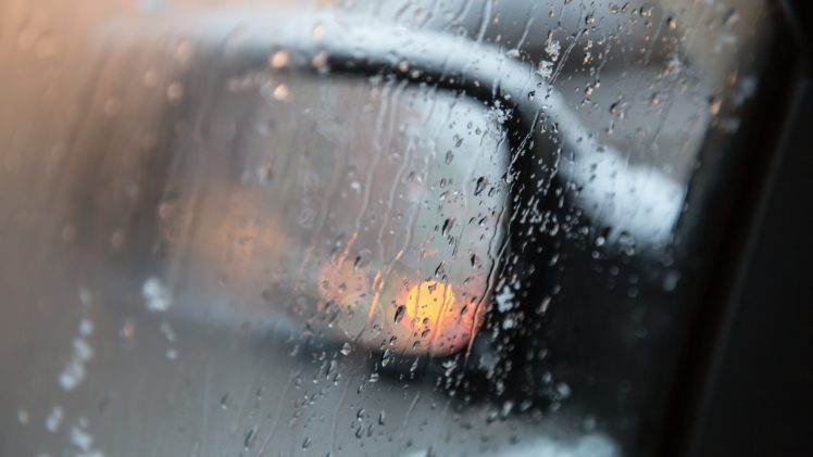 car, Mirror, Rain, Water HD Wallpaper Desktop Background