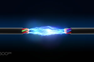 Electrical Spark Between Two Wires