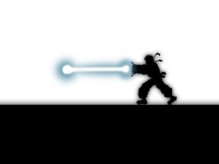 Ryu (Street Fighter), Street Fighter, Monochrome, Silhouette HD Wallpaper Desktop Background