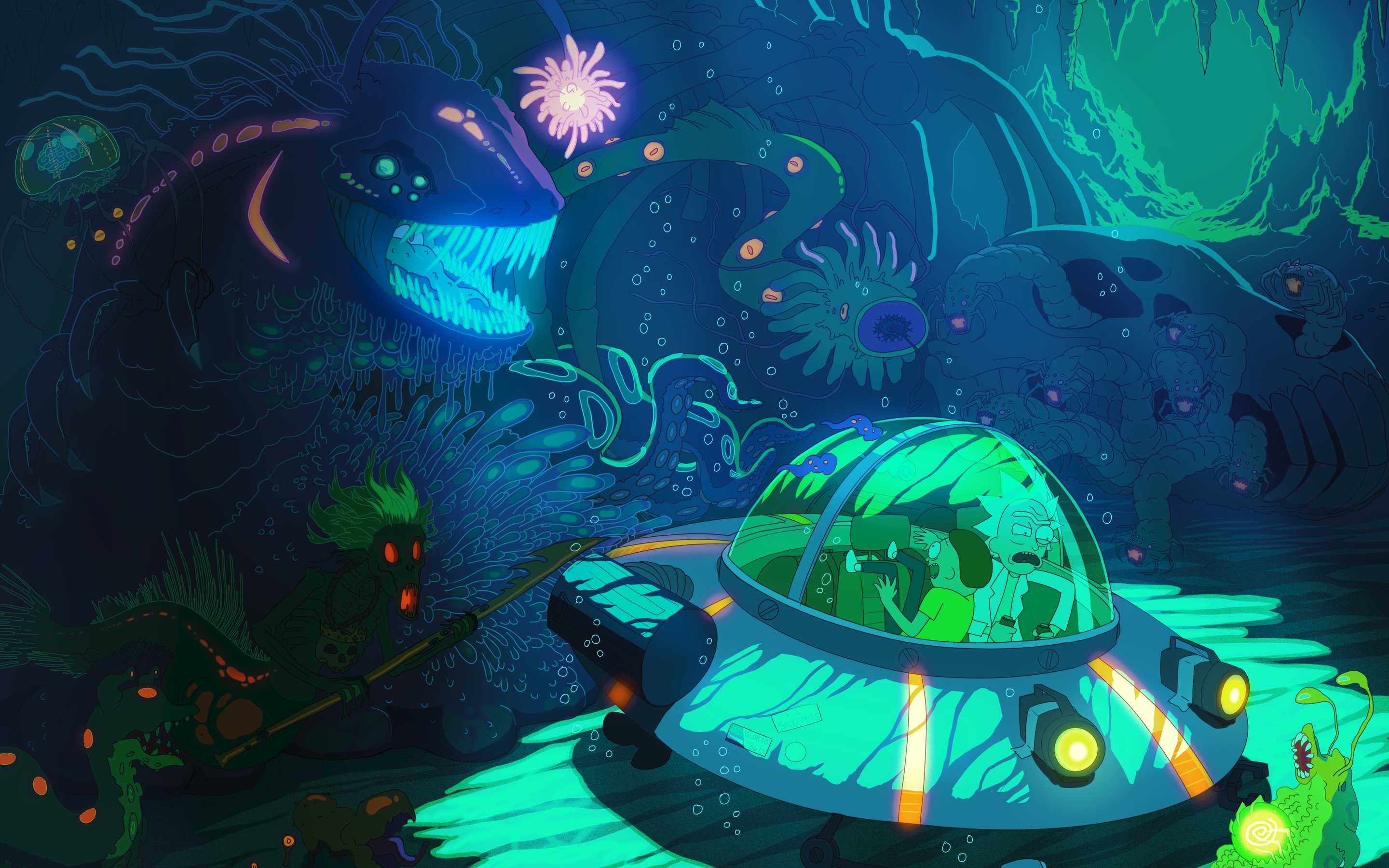 Rick Sanchez, Morty Smith, Rick and Morty, TV, Adult Swim Wallpaper