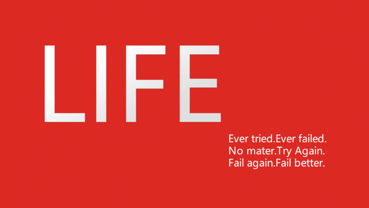 life, Give up, Red, Red background, Minimalism, Typography, Motivational, Poor english skills HD Wallpaper Desktop Background
