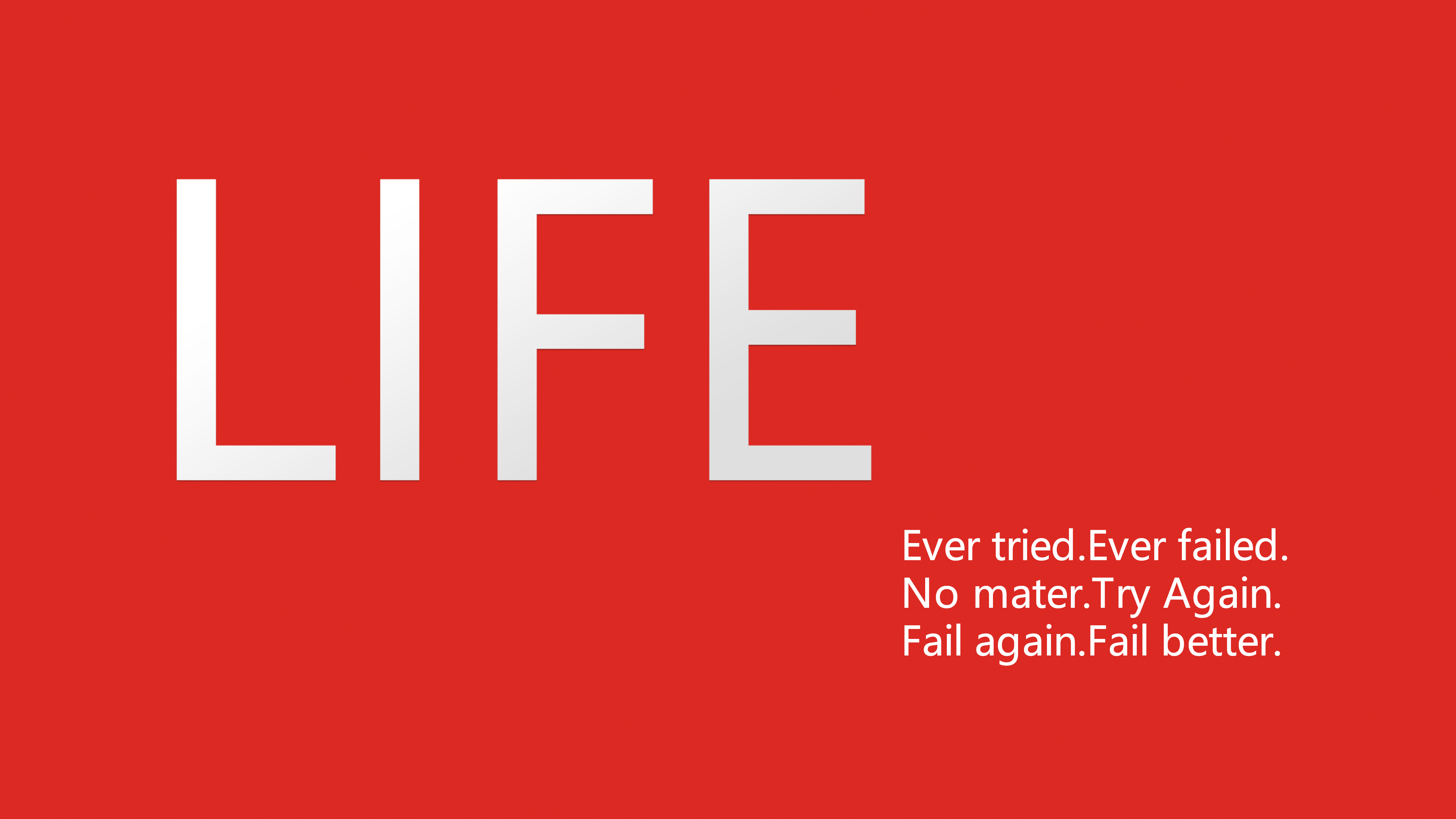 life, Give up, Red, Red background, Minimalism, Typography, Motivational, Poor english skills Wallpaper