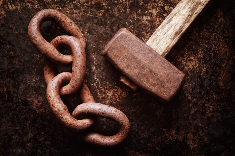 hammer, Chains, Rust, Metal HD Wallpaper Desktop Background