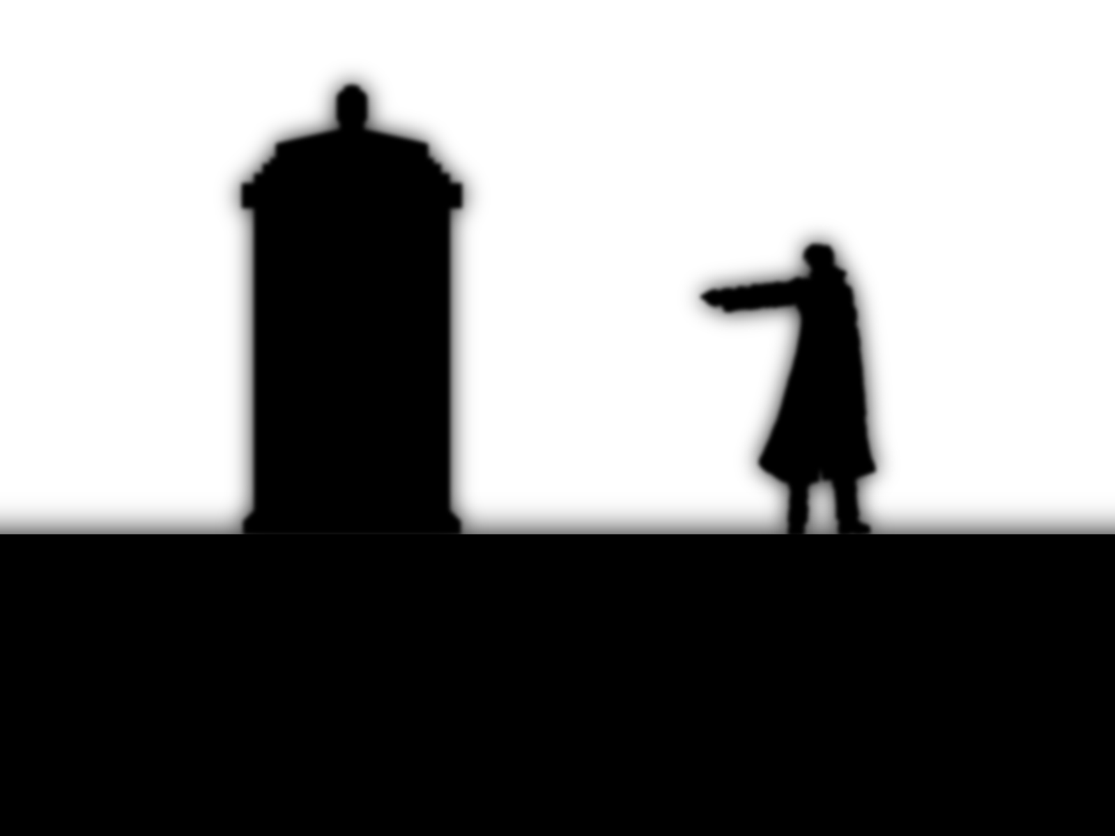 Tenth Doctor, Doctor Who, Silhouette, Monochrome Wallpaper