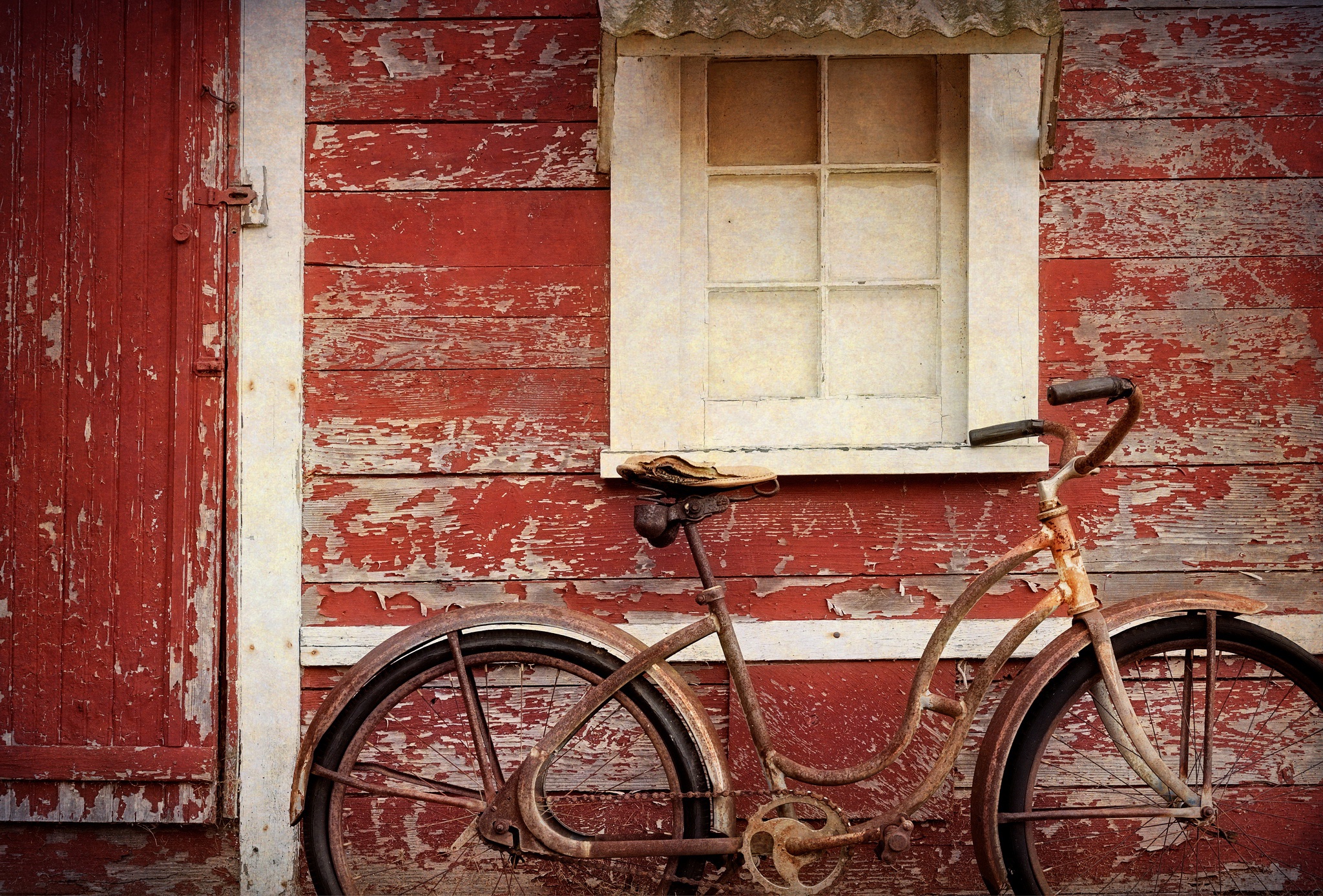 red, Old, Window, Bicycle, Vehicle Wallpaper