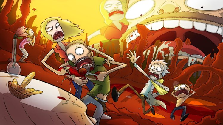 Rick Sanchez, Morty Smith, Jerry Smith, Beth Smith, Summer Smith, Rick and Morty, Adult Swim, Cartoon HD Wallpaper Desktop Background