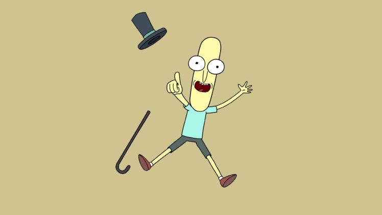 Mr.Poopybutthole, Rick and Morty, Adult Swim, Cartoon, Top hat, Cane HD Wallpaper Desktop Background