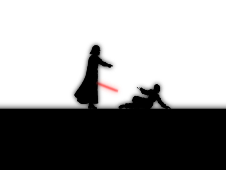 Darth Vader, Luke Skywalker, Star Wars, Silhouette HD Wallpaper Desktop Background