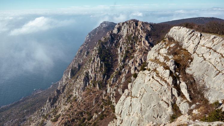 mountains, Sky, Rock, Crimea, Landscape, Clouds HD Wallpaper Desktop Background