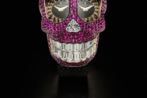 digital art, Skull, Simple background, Watch, Portrait display, Diamonds, De Grisogono, Reflection, Luxury watches