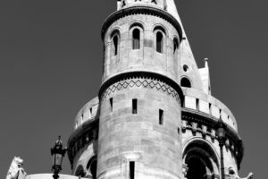 architecture, Monochrome, Photography, Building, Portrait display, Tower, Budapest, Hungary, Sculpture, Statue, Lamp, Clear sky