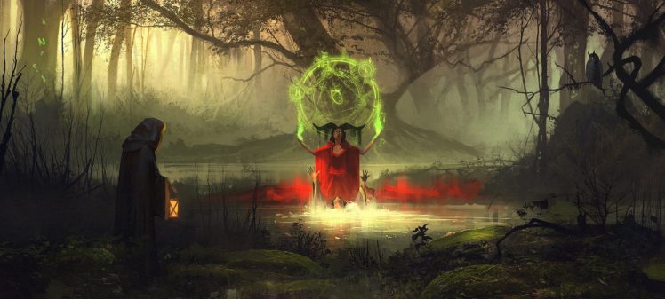 Sergey Zabelin, Artwork, Digital art, Fantasy art, Swamp HD Wallpaper Desktop Background